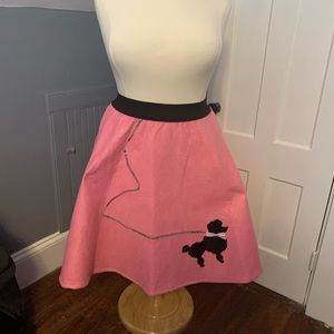 16W-22W plus Pink Poodle skirt with elastic waist NWOT